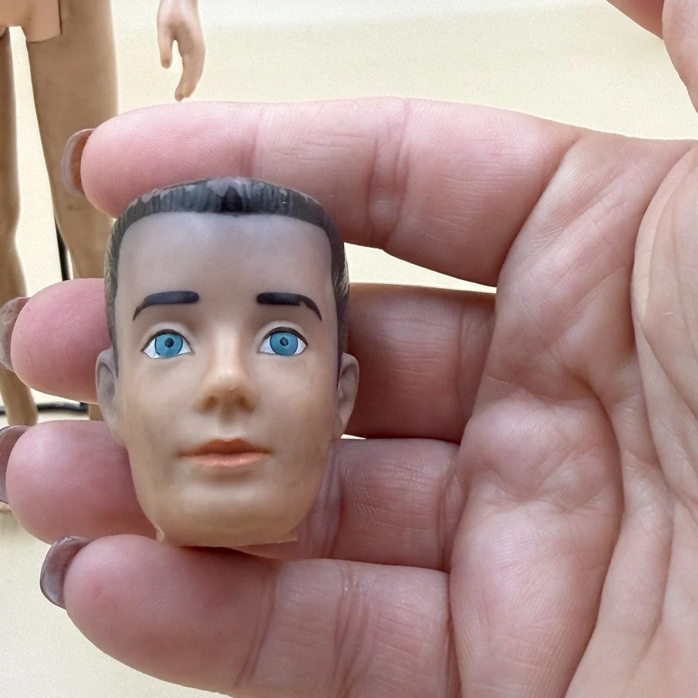 Vintage 1961 Mattel Ken Doll Lot Gold Case Clothing Acc Head Off TLC Collectible